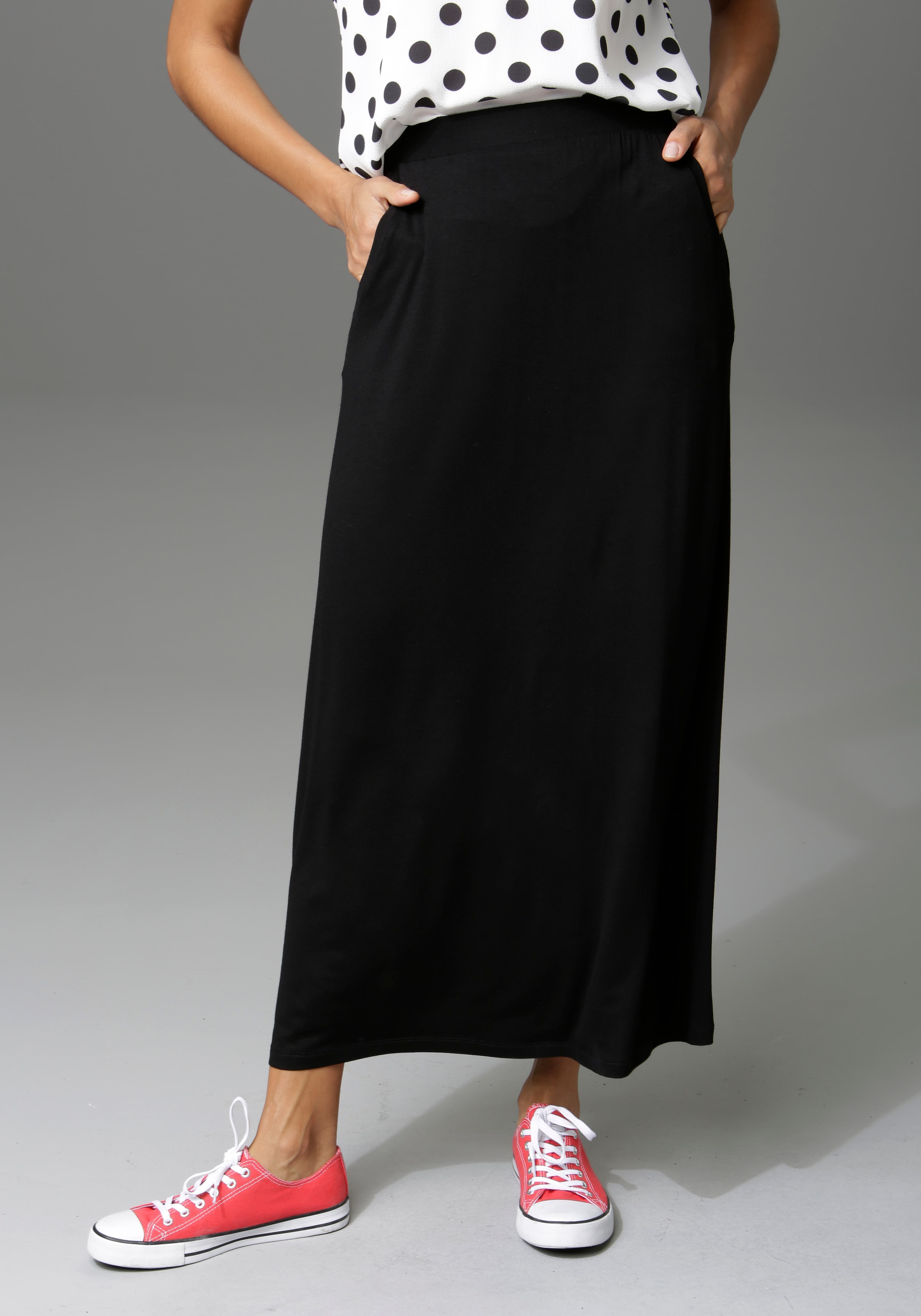Aniston CASUAL Maxirock , im Marine Look
