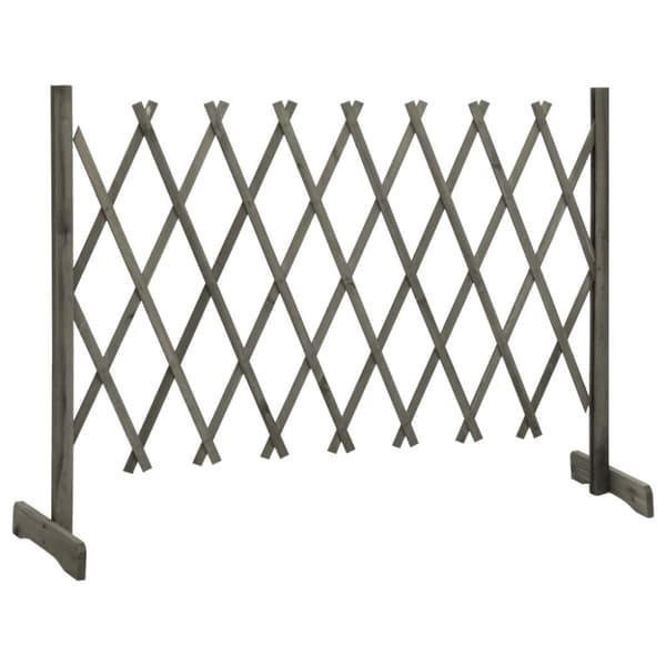 vidaXL Espaliergjerde grå 150x80 cm heltre gran