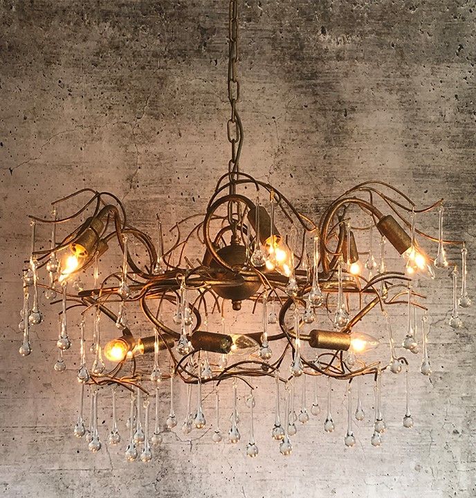 Hanglamp LB451-12 brons Como  | Leclercq & BouwmanB80 x D80 cm