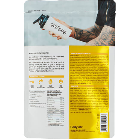 Pre Workout-pulver Lemon