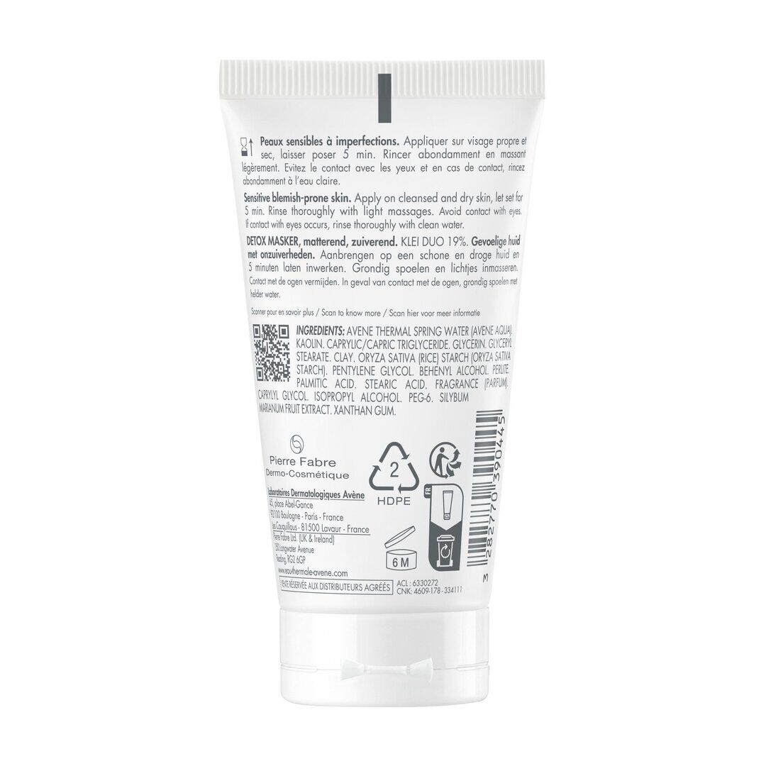 AVENE  Cleanance Máscara Detox de Rosto - 50ml