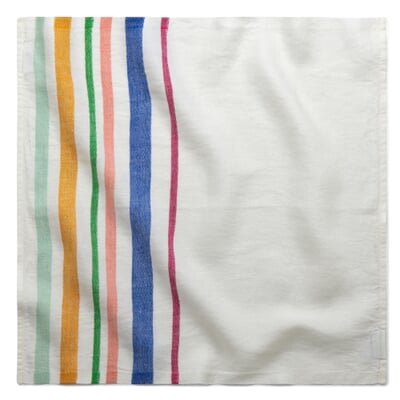 Serviette farbig gestreift
