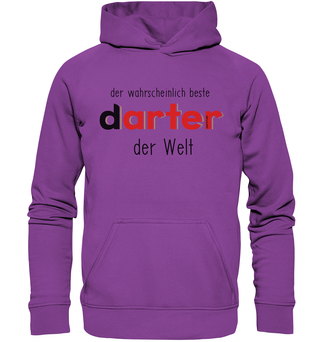 DartSturm - Der wahrscheinlich beste darter der Welt Schwarz - Basic Unisex Hoodie
