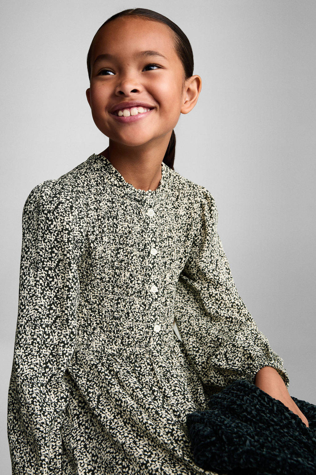 Mango Kids korte jurk groen