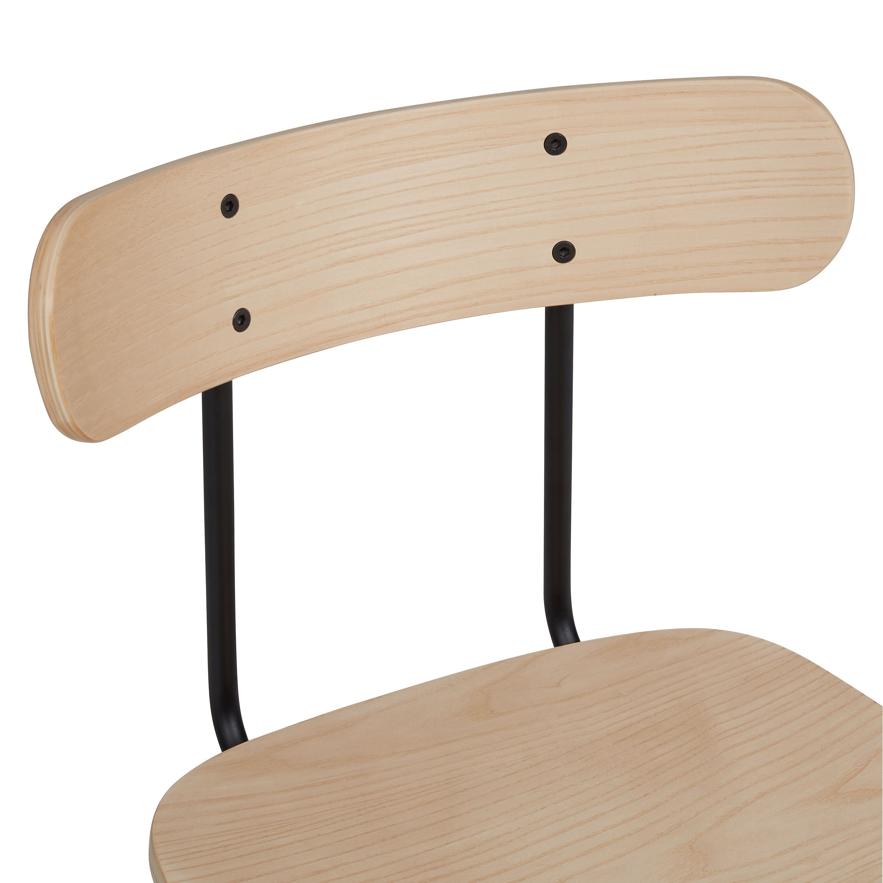 OSCAR Bürostuhl 57x50x76-88cm - Esche furniert / B: 57.0 cm x T: 50.0 cm x H: 76.0 cm