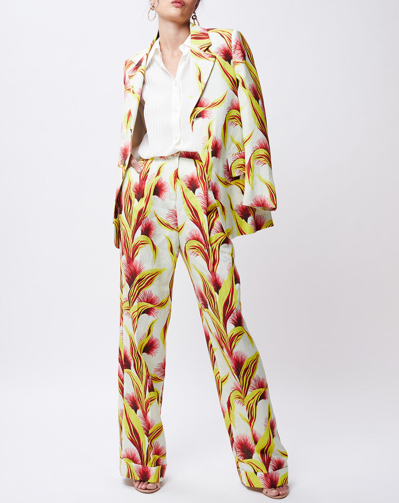 John Galliano Veste 100% Lin Lisa multicolore