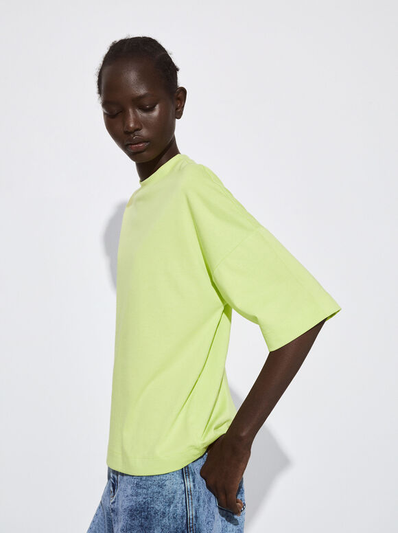 Camiseta de gola redonda - Amarela