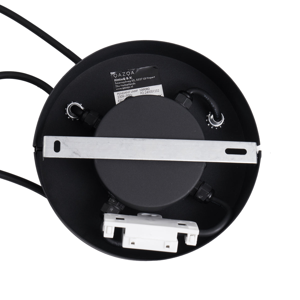 QAZQA Buiten hanglamp zwart 3-lichts IP44 - Cava