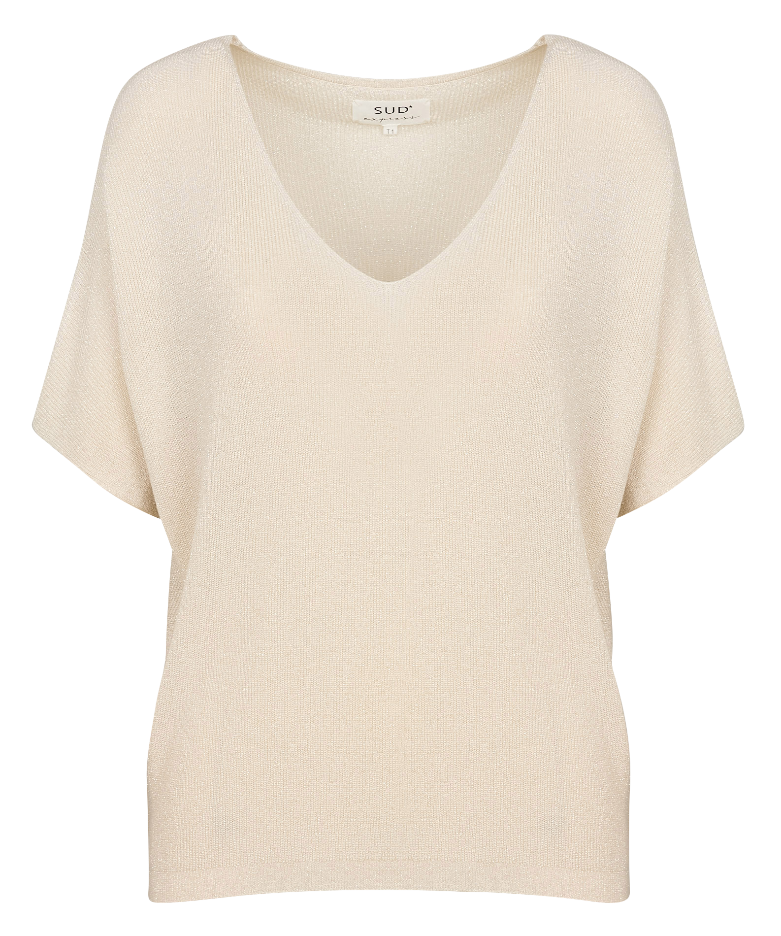 MIKOLAYX - Pull ample col V brillant | Blanc