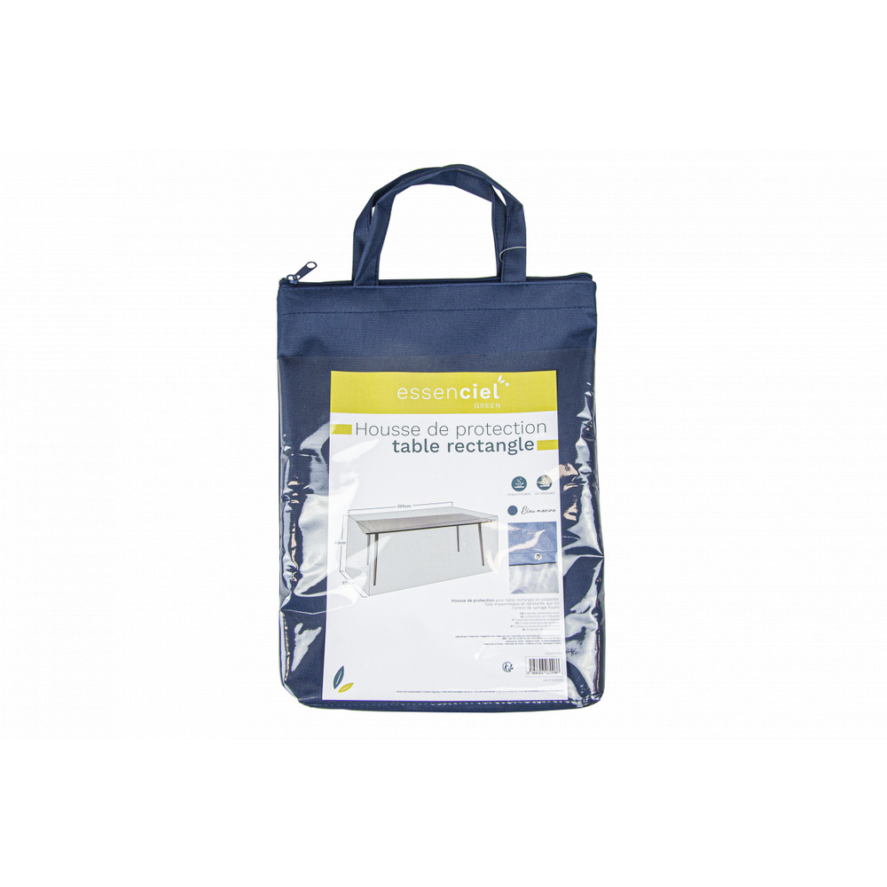 Housse de protection table rectangulaire bleu marine - polyester