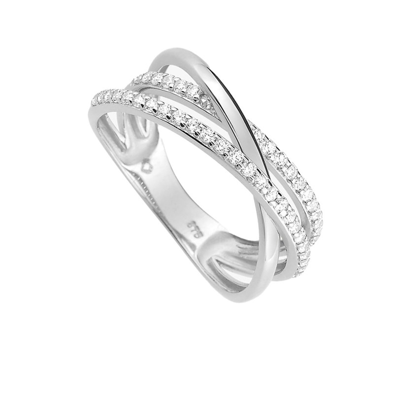 Bague femme - Oxyde de zirconium - Or 18 Carats