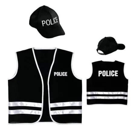 Widmann Kinderkostüm Polizeiweste und Cape 140