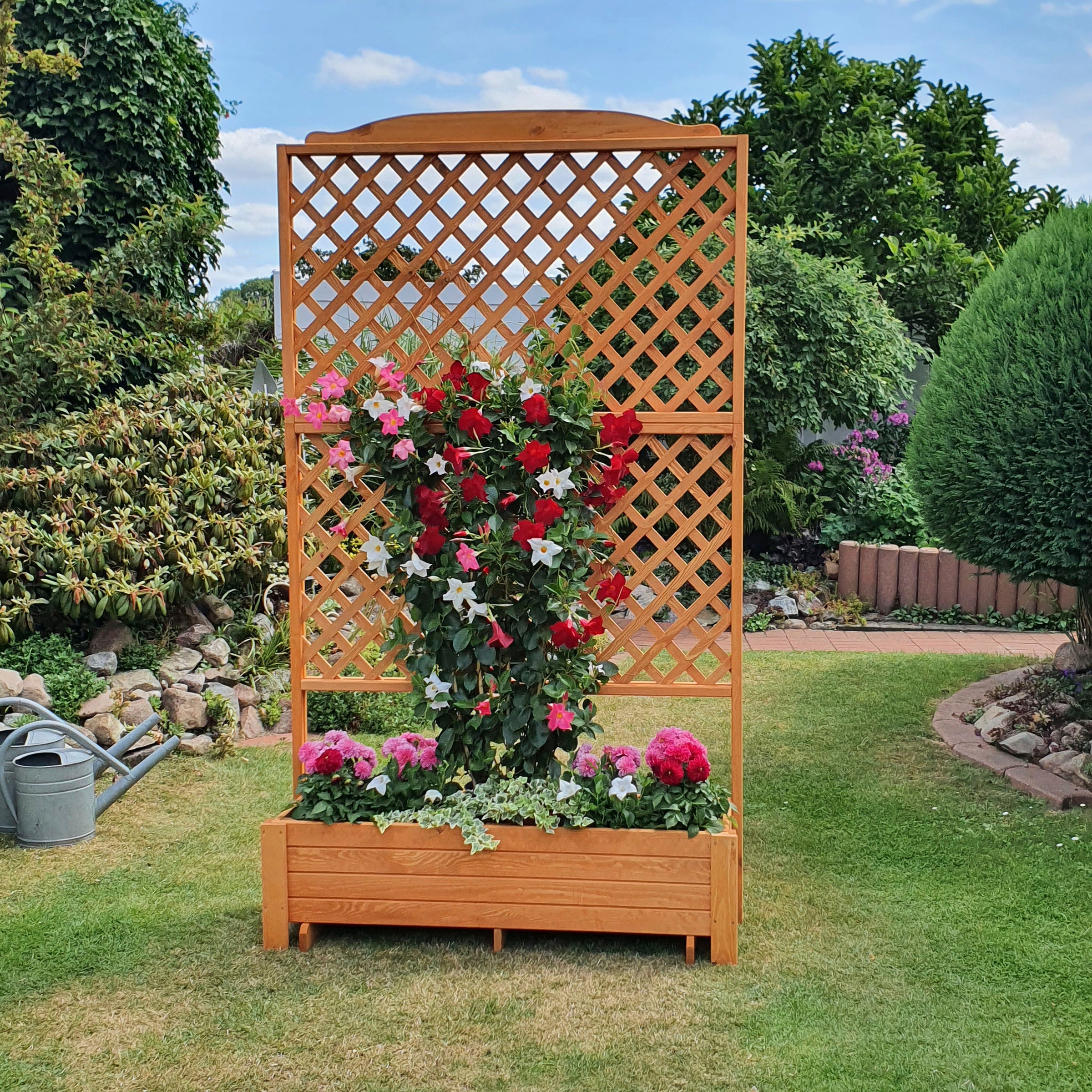 promadino Spalier »Romantica« mit Pflanzkasten, BxTxH: 120x38x210 cm