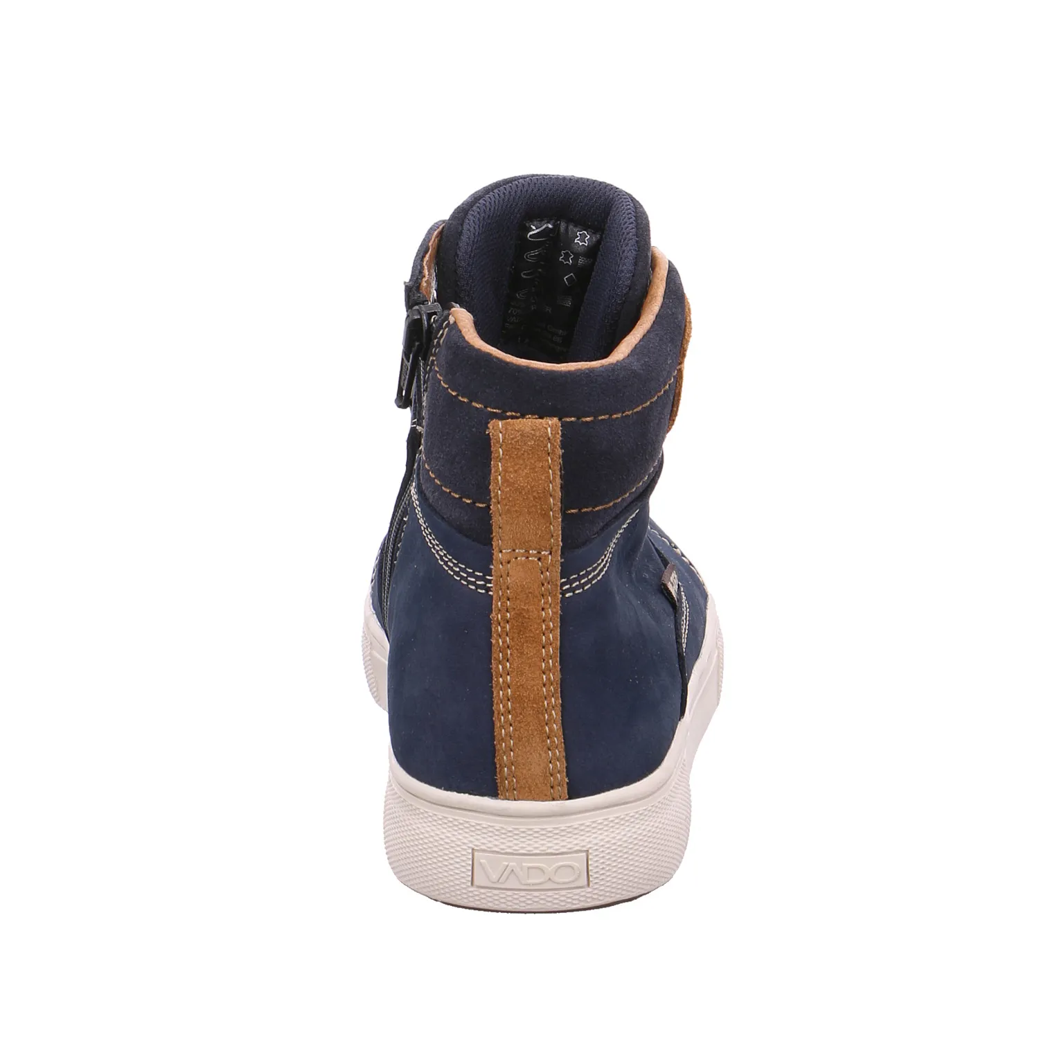VADO Jungen-Winter-Bottine Blau Leder  Winter-Sneaker high