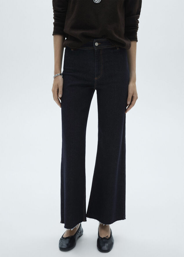 MANGO Catherin high-rise culotte jeans Open blue