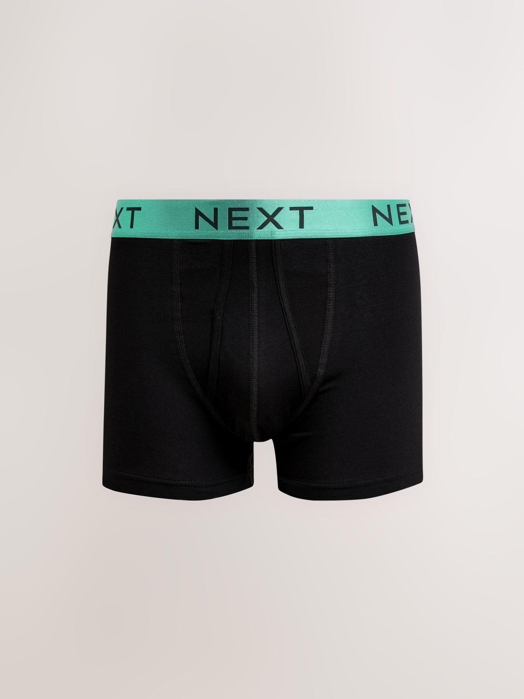 Zwart met felgekleurde glanzende taillebanden - Standaard - 10 Boxershorts zonder plooi