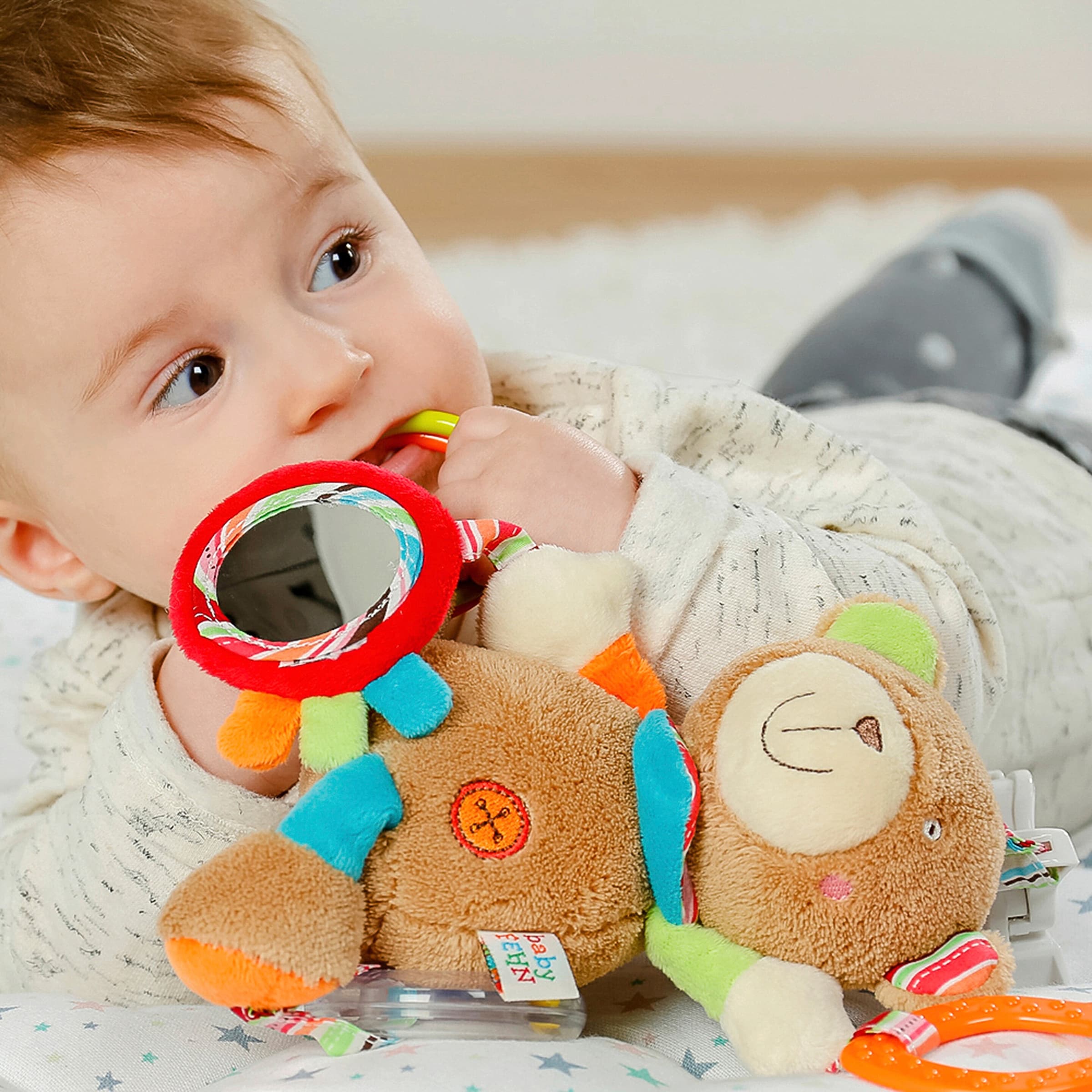 Fehn Greifling Klemm-Spielzeug Teddy Oskar