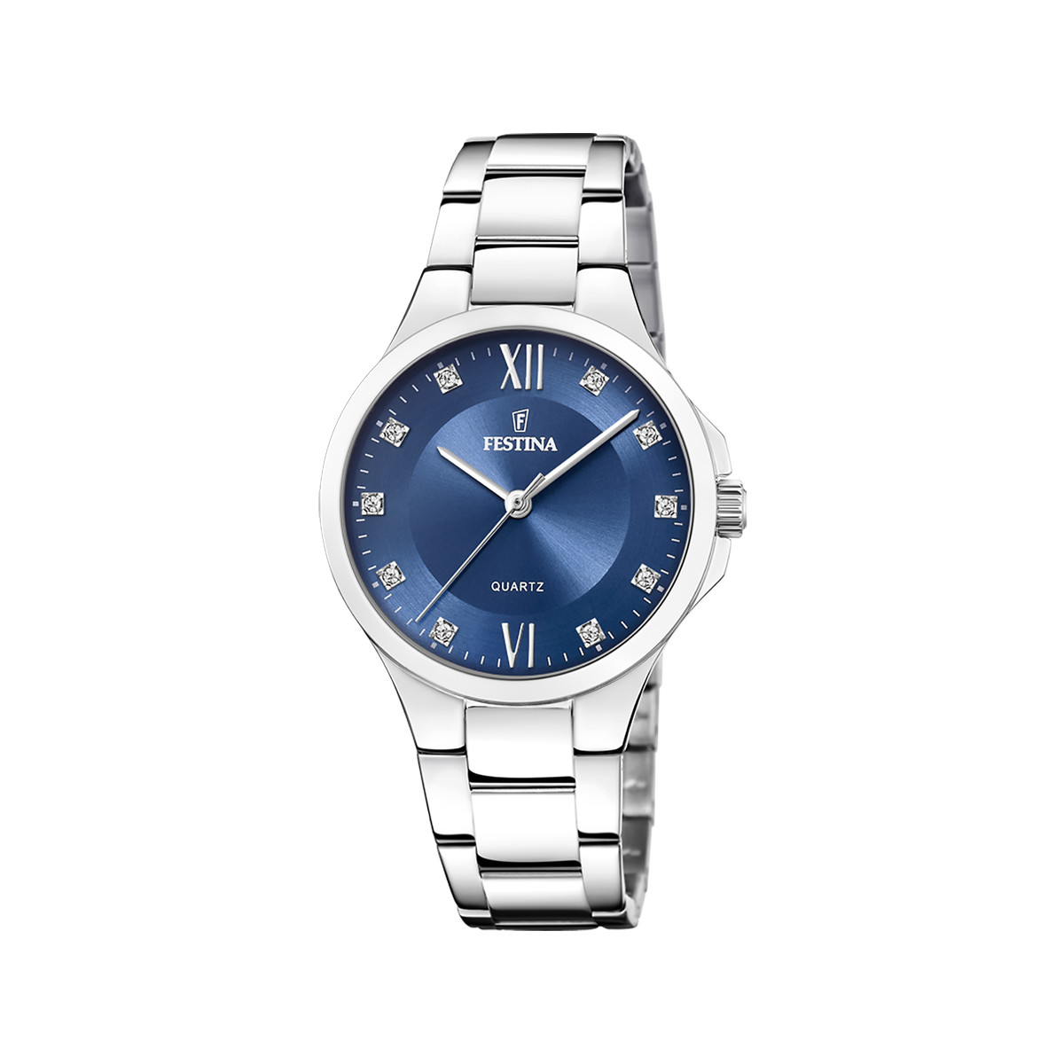 Montre Festina femme acier bracelet acier argent