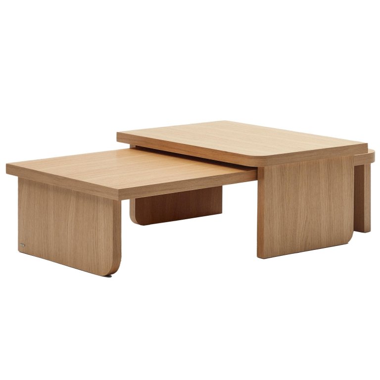 Kave Home Oaq salontafel set van 2