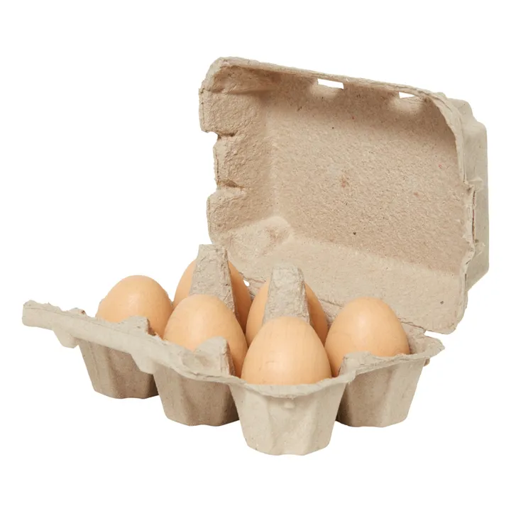 Erzi Boîte de 6 oeufs bruns