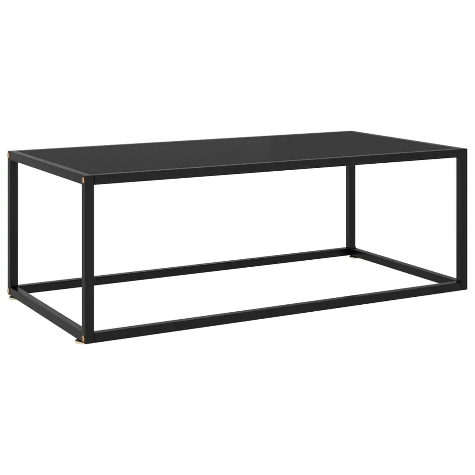 vidaXL - Salontafel - Zwart - Glas - 100 x 50 x 35 cm