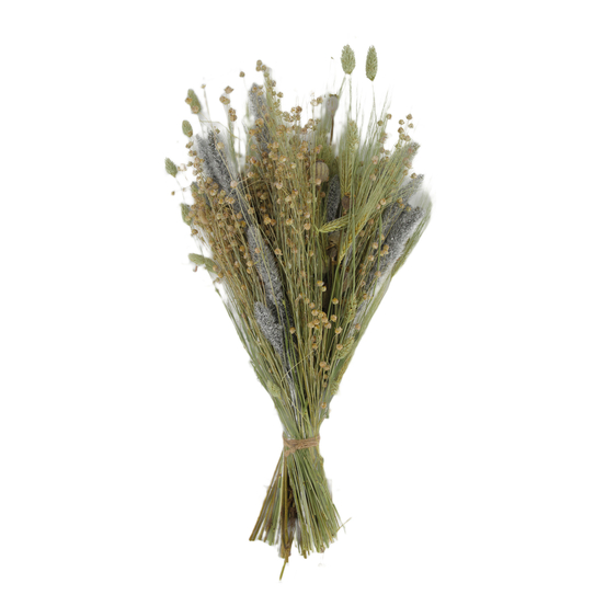 Bouquet de fleurs séchées argent 65x35x25 cm