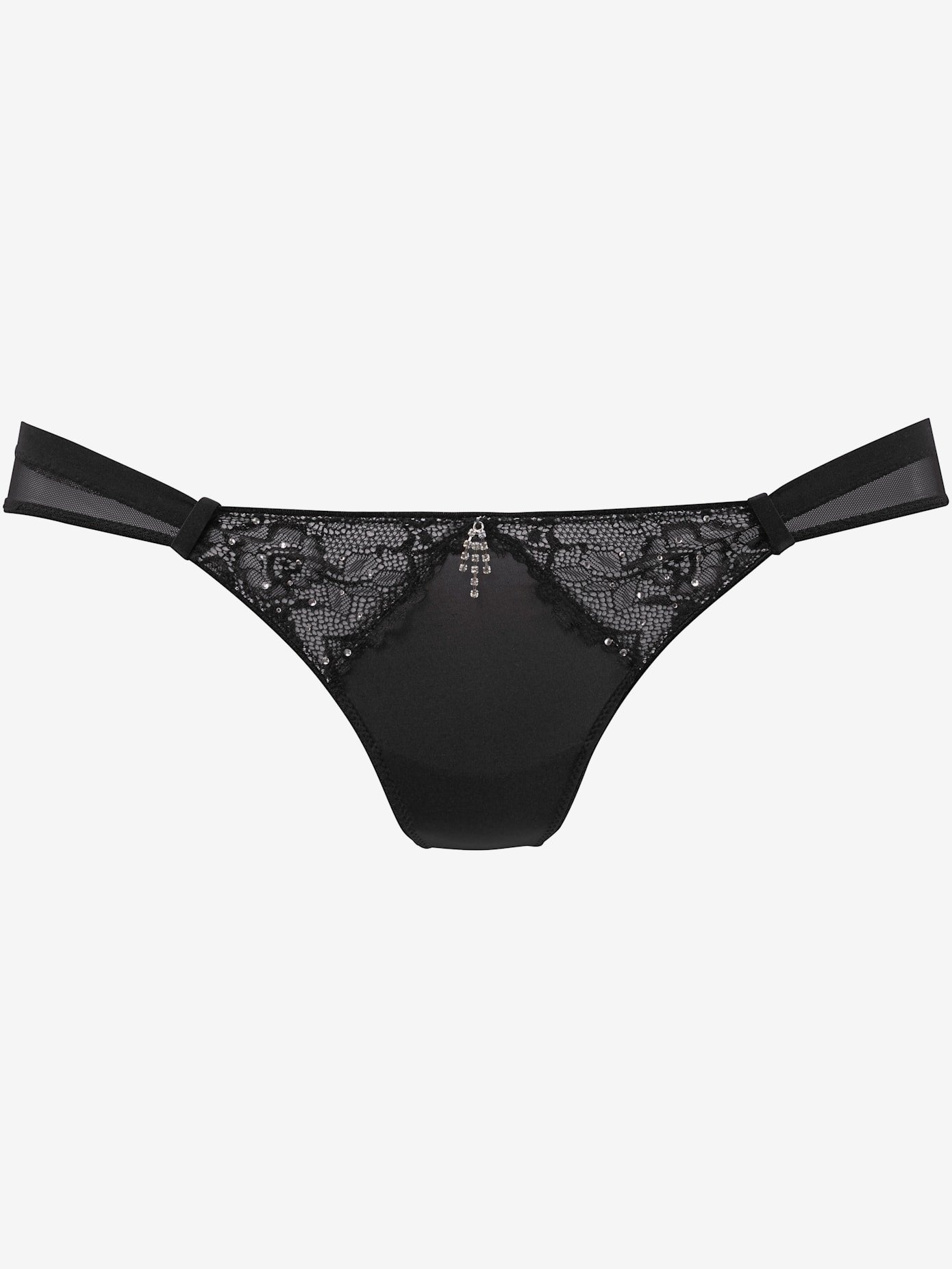 String féminin avec empiècements en dentelle doublés