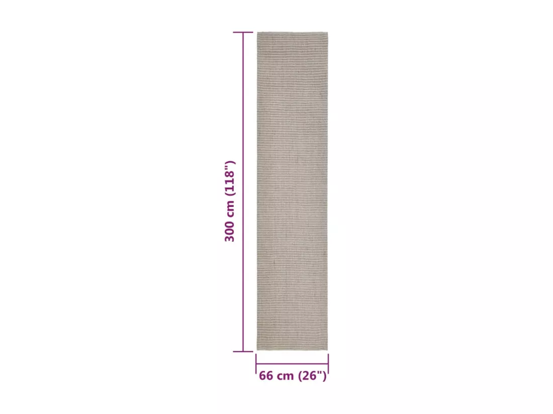 Tapis en sisal pour griffoir sable 66x300 cm
