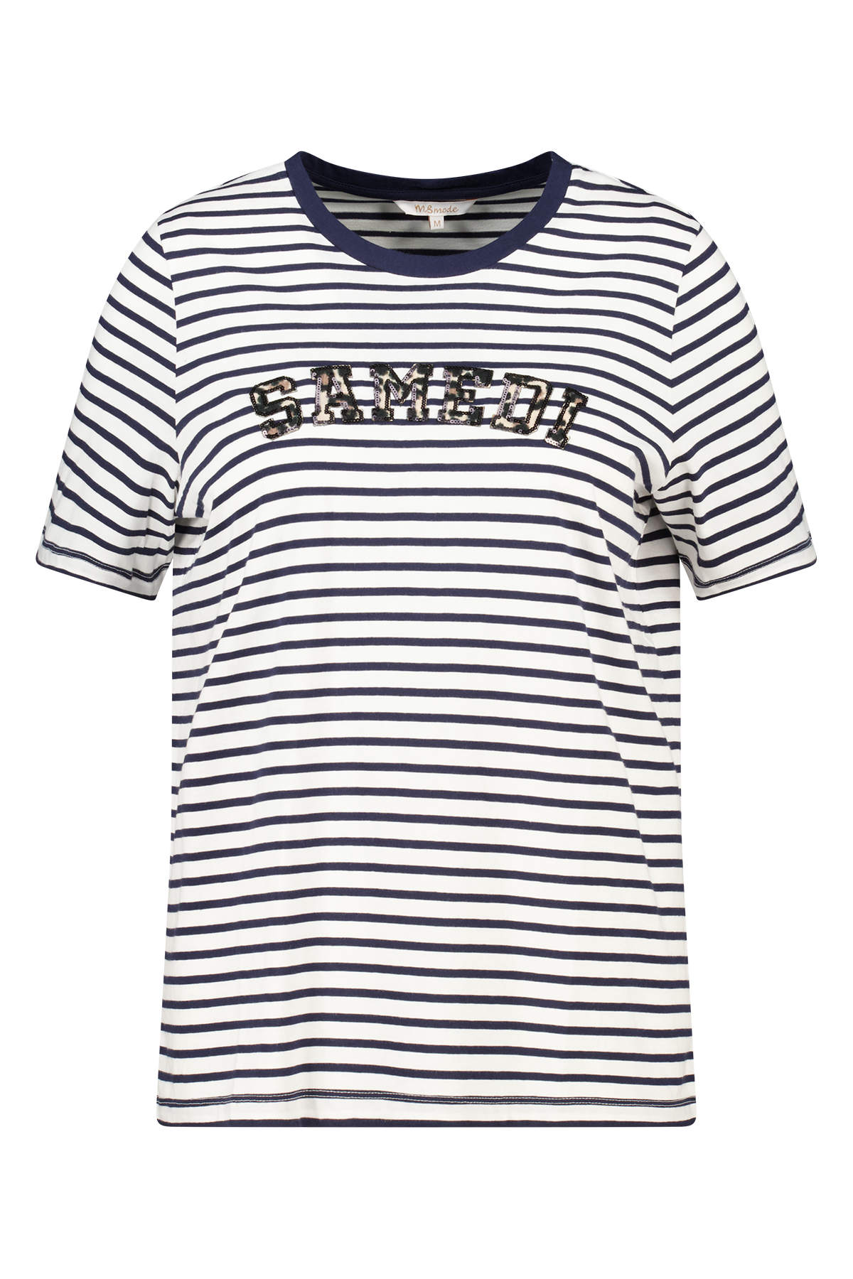 T-shirt met print Multi Navy blauw