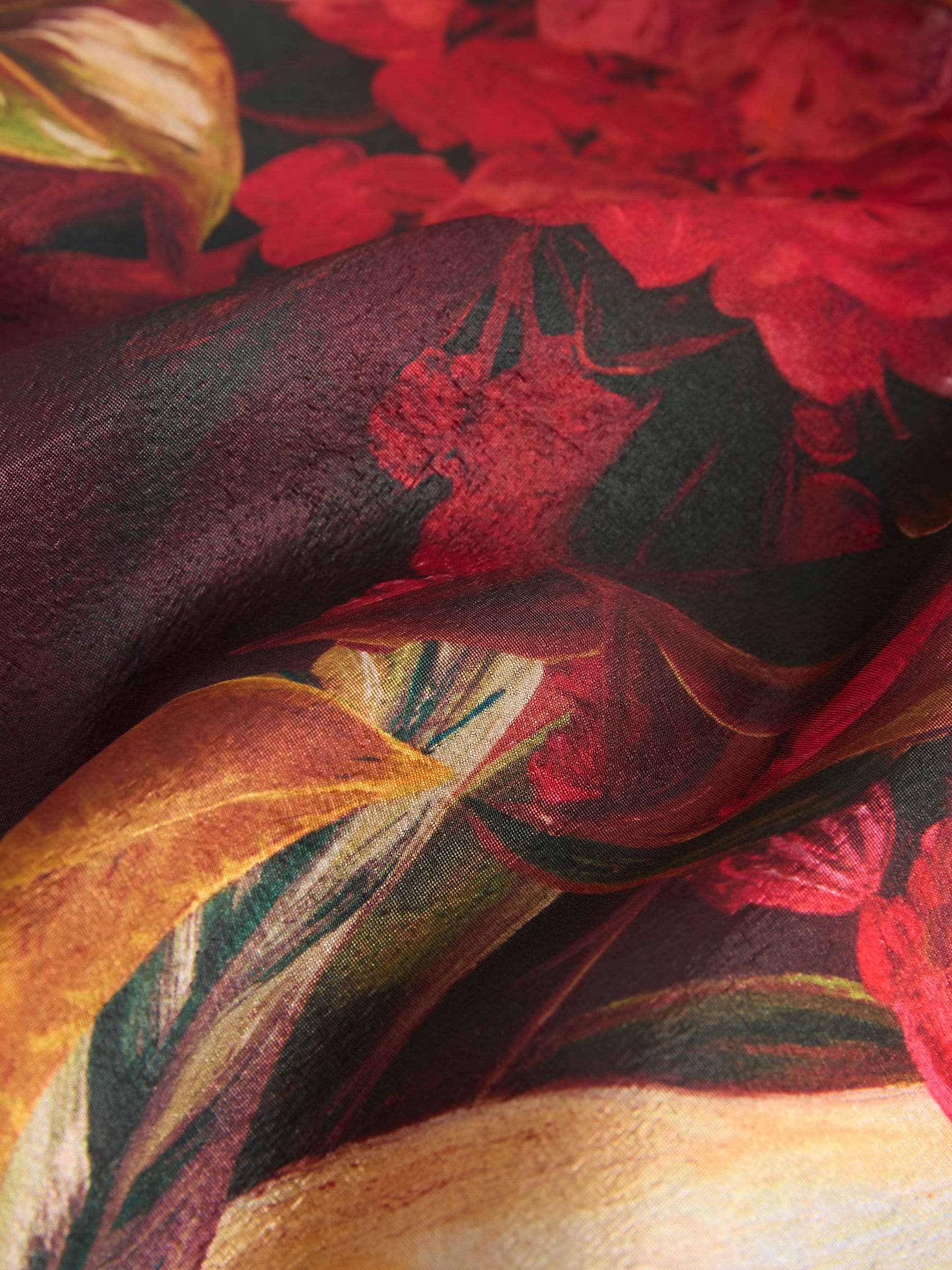 Kew Collection roze/paarse bloemenprint - Overhemd met lange mouwen en knoopsluiting