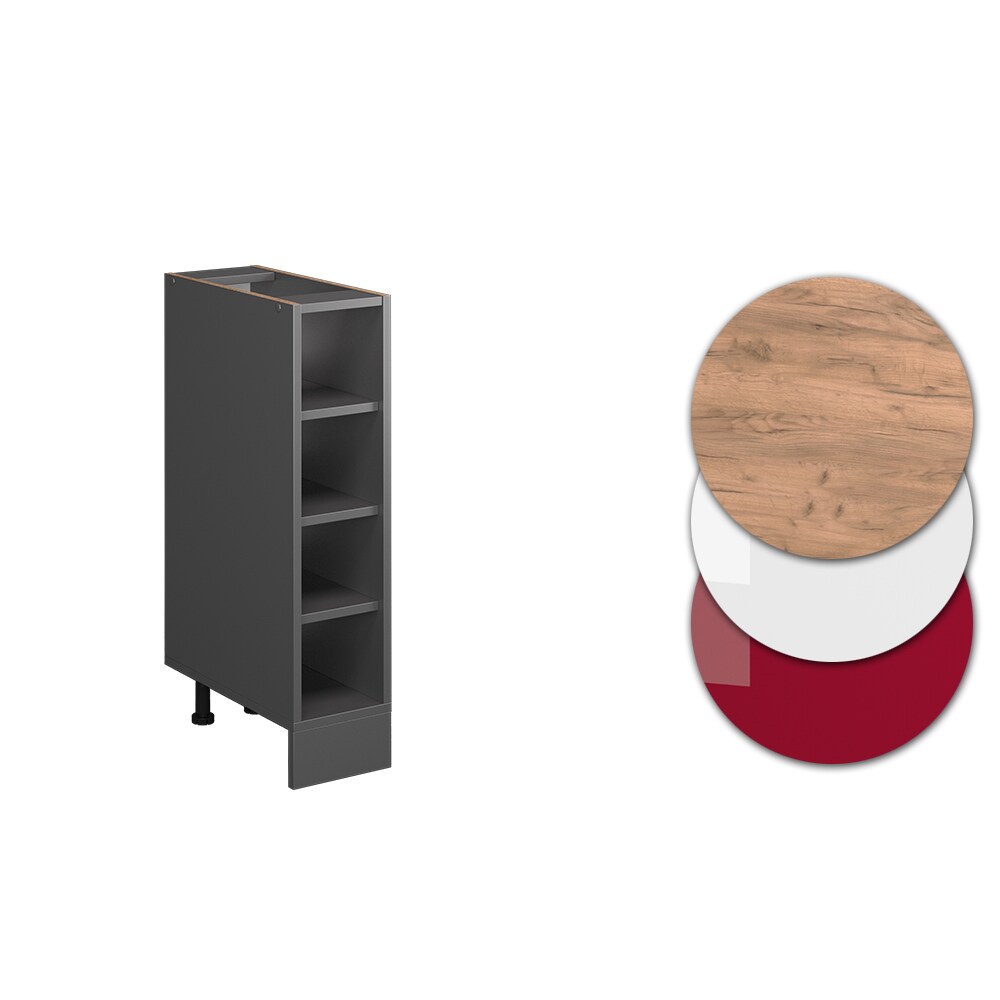 Vicco Regalunterschrank Küchenschrank Küchenzeile R-Line 20 cm Anthrazit Fächer