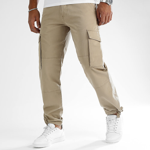 Pantalon Cargo Large Avec Poches 2975 Beige