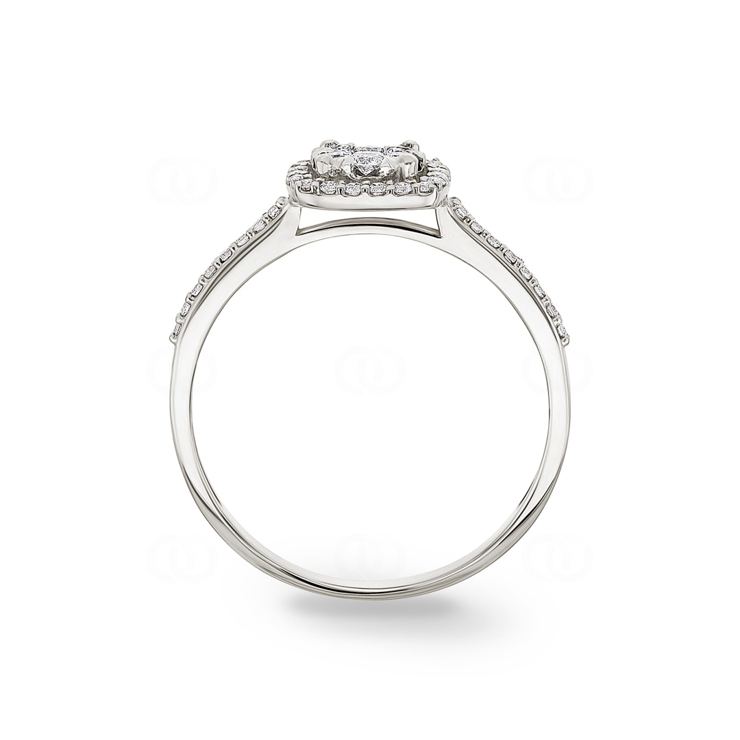 0.30 Karat Diamantring 750/18 K Weissgold