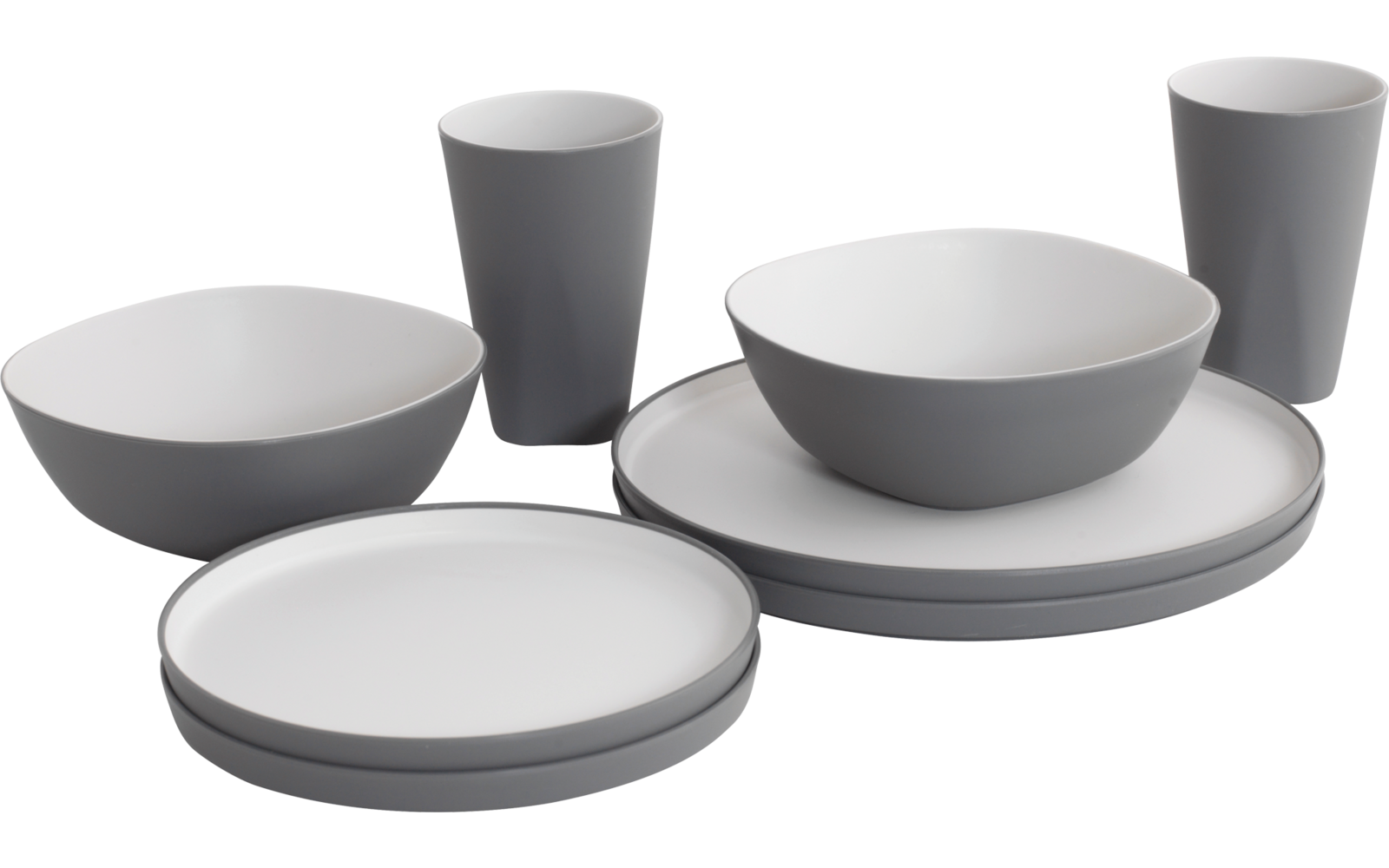 Outwell Gala 2 Personen Dinner Set 8 teilig Grey Mist