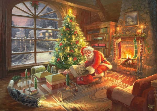 Santa Claus is here! Thomas Kinkade Puslespill 1000 brikker Schmidt