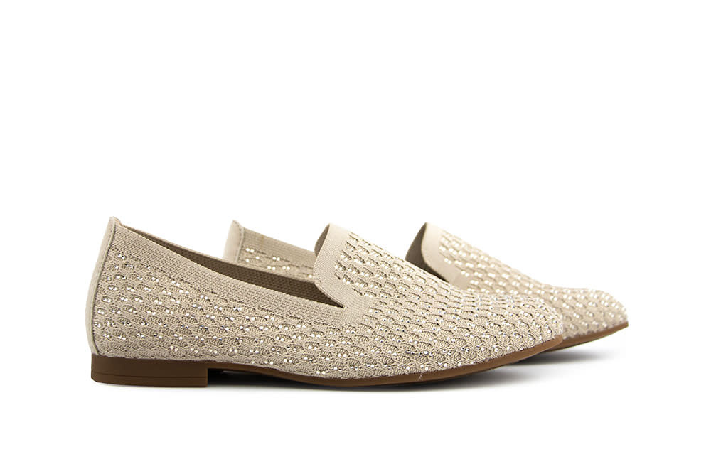 Gabor Loafer Oak Glitter Stretch Samtchevreau