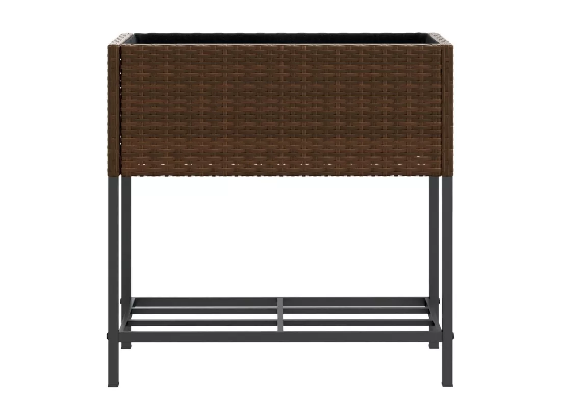 Jardinière bac lit surélevé résine marron 70 x 28 x 70 cm 02_0038883