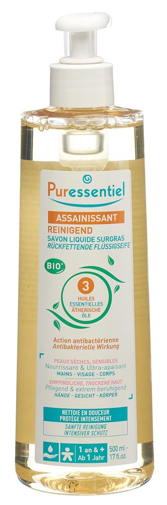 Puressentiel Rückfettende Flüssigseife<br>500 ml, Dispenser, flüssig, Nachfüllung