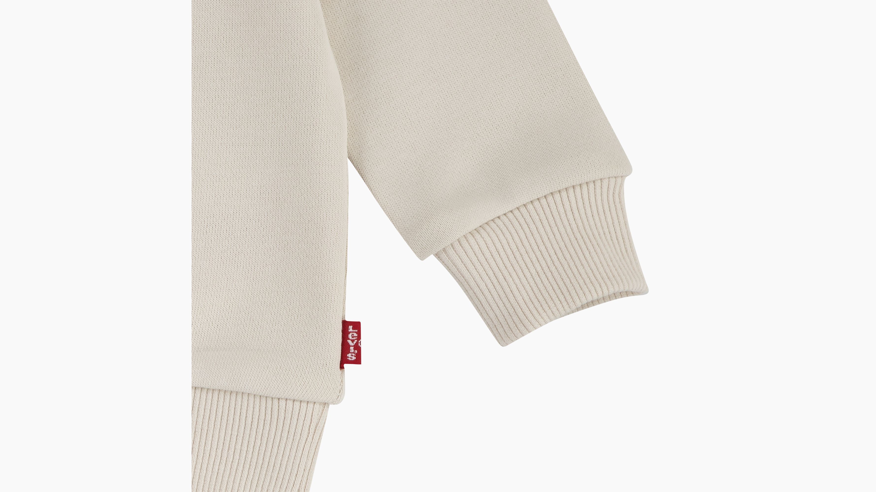 Bébé sweat-shirt à col rond ourson et poche - Birch - Beige