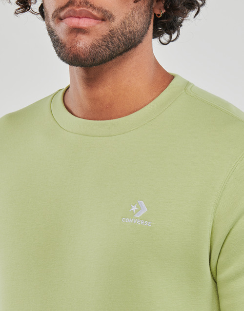 Converse - GO-TO EMBROIDERED STAR CHEVRON FLEECE CREW SWEATSHIRT - Vert