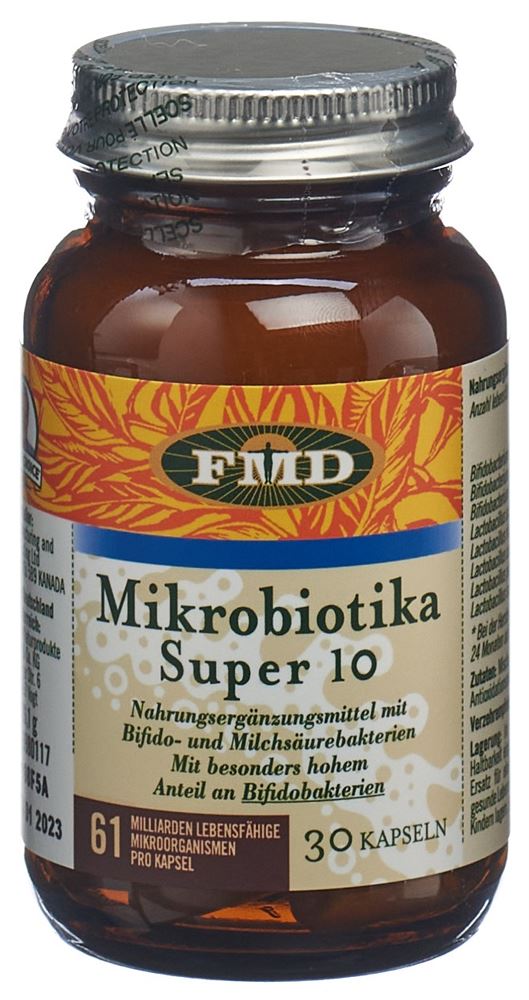 FMD Mikrobiotika Super 10 Kaps Glas 30 Stk