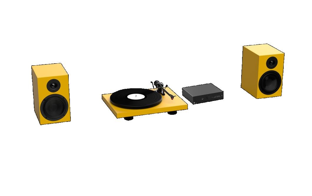 Plattenspieler mit Bluetooth Colourful Audio Gelb<br>Der Plattenspieler, der alles bietet