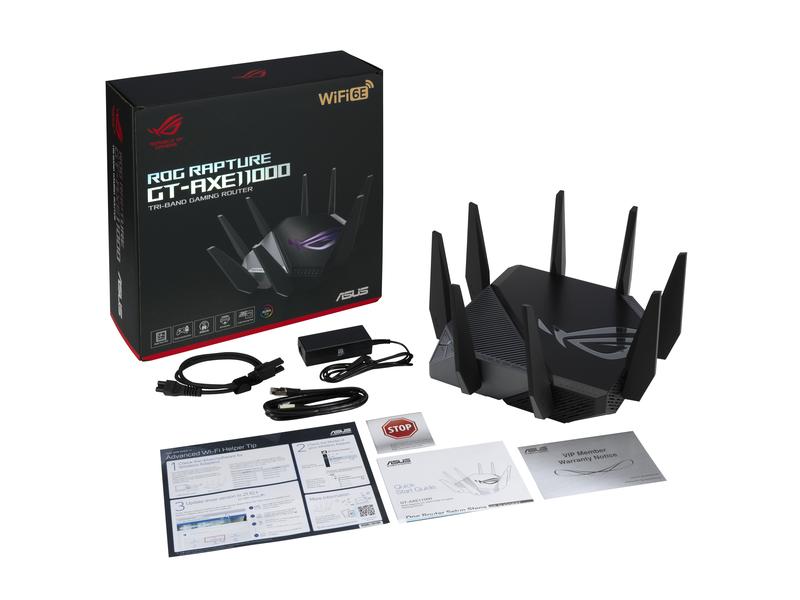 ASUS Tri-Band WiFi Router ROG Rapture GT-AXE11000 GT-AXE11000 Tri-Band WiFi 6E (802.11ax) Gaming-Router