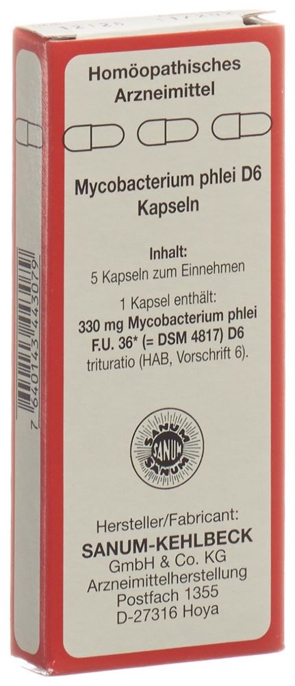 SANUM Mycobacterium phlei Kaps 6 D 5 Stk