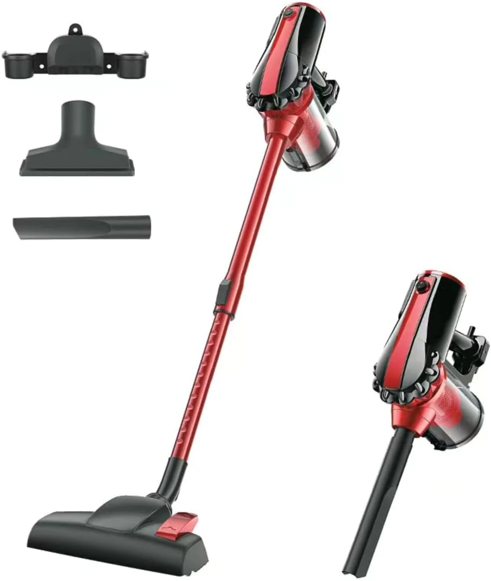 Aspirateur Balai Filaire 3 en 1 500W rouge noir Vendos85