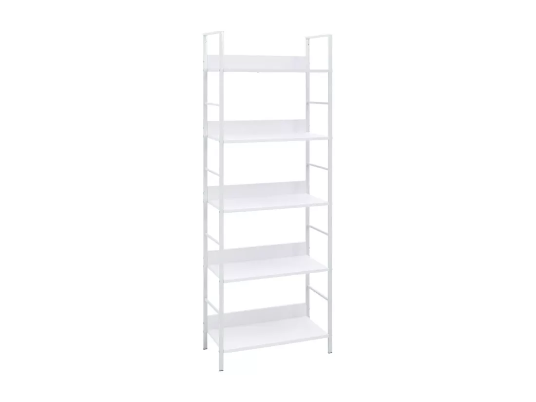 Bibliothèque à 5 niveaux Blanc 60x27,6x158,5 cm Aggloméré