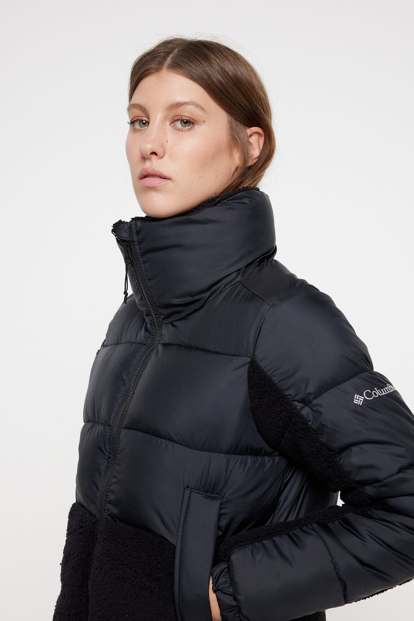 Jaqueta acolchoada híbrida feminina Columbia™ Leadbette Point™ em fleece sherpa