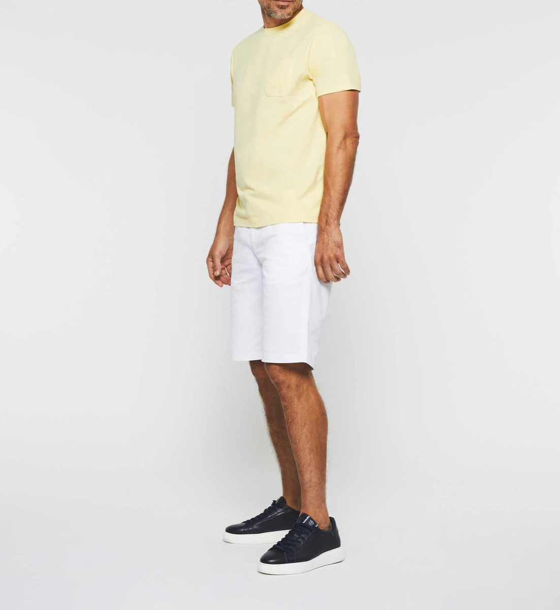 T-shirt col rond jaune 