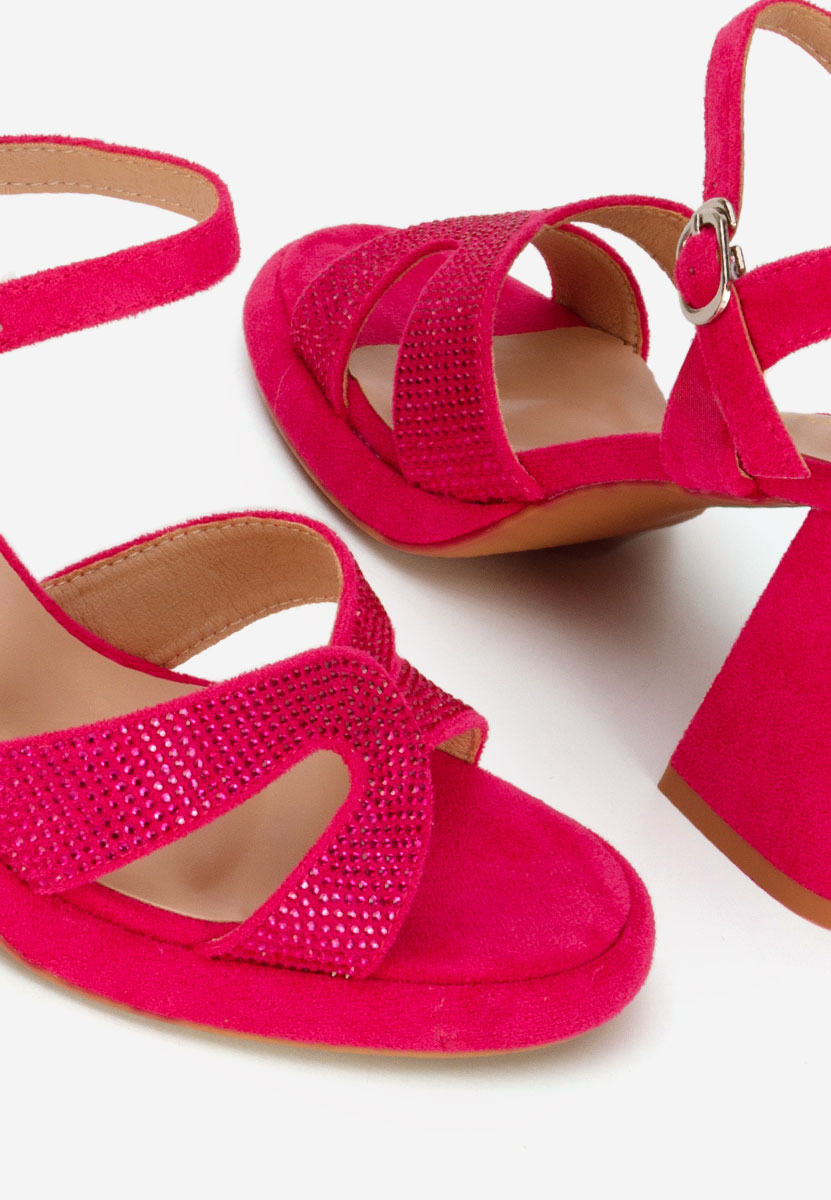Sandales à talon épais fuchsia Madrigal