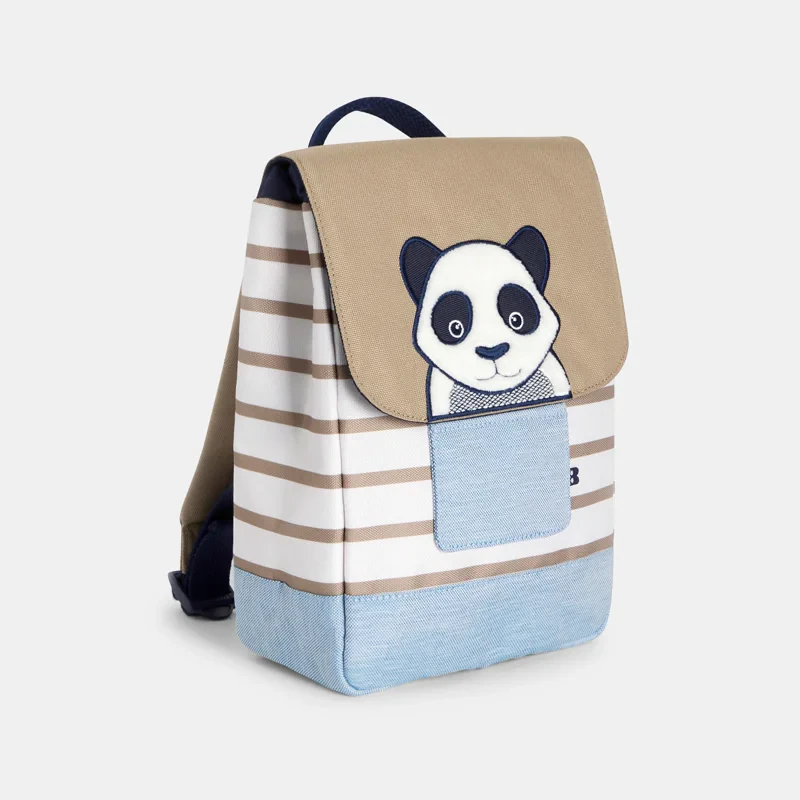 Sac à dos panda bleu bébé garçon Gris ou noir